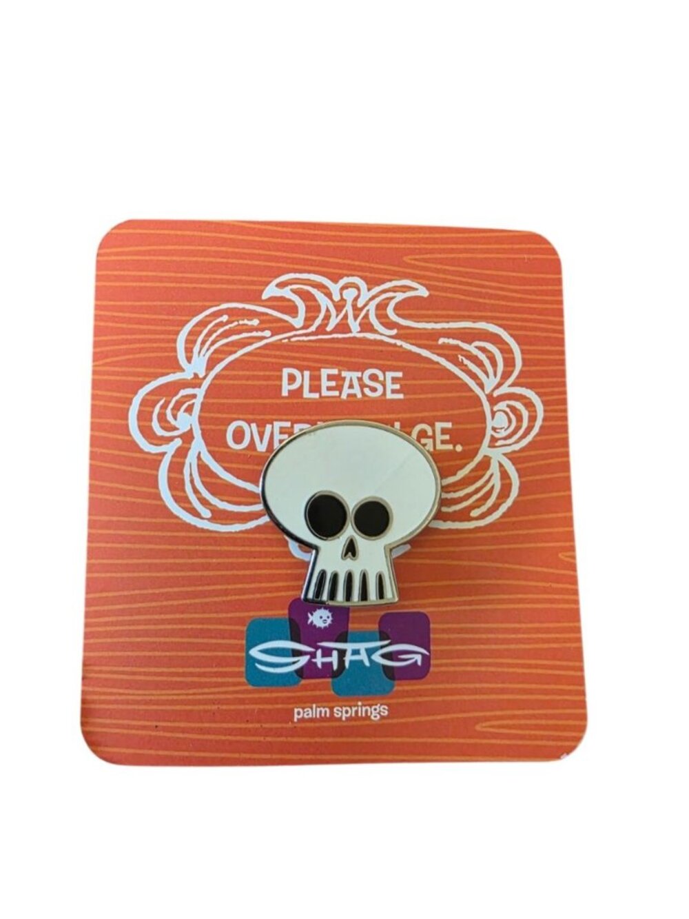SHAG Josh Agle Skull Cloisonne Enamel Pin Palm Springs Artist 2014 NIP Rare - Picture 14 of 14